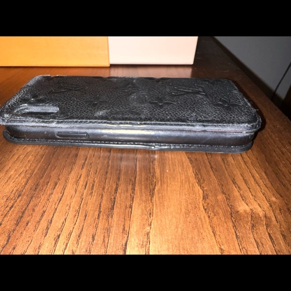 AUTHENTIC LOUIS VUITTON Black Leather IPHONE X case (Authentic) - Picture 2 of 13